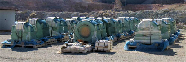 Unused Flsmidth 26’ X 43' (7.9m X 13m) Dual Pinion Ball Mill, 18,000 Kw (24,138 Hp))